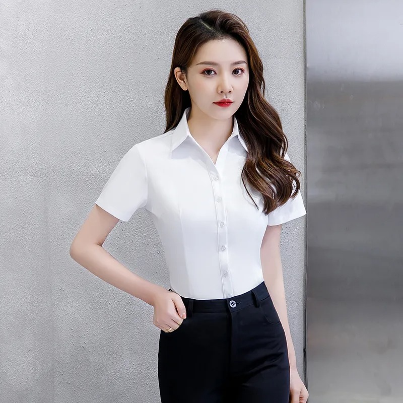 Women's Formal Short Sleeve Bu - Women'S Formal Wear Blouse のレビューと価格