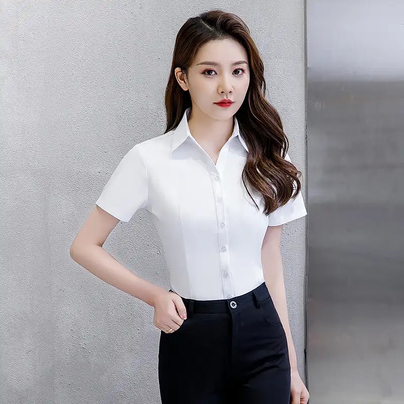 Women's Formal Short Sleeve Bu - Women'S Formal Wear Blouse のレビューと価格